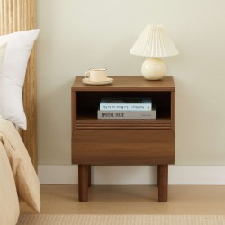 Table de chevet ORO effet noyer 1 tiroir