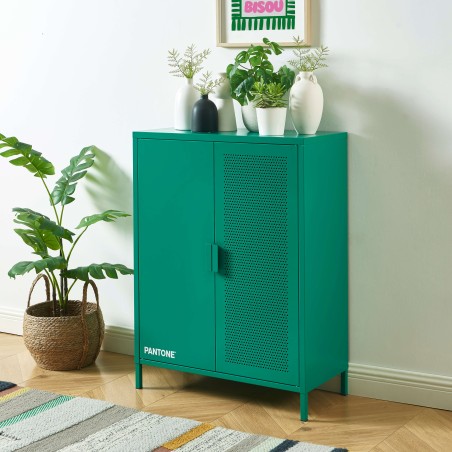 PANTONE Emerald Metall-Sideboard H100cm