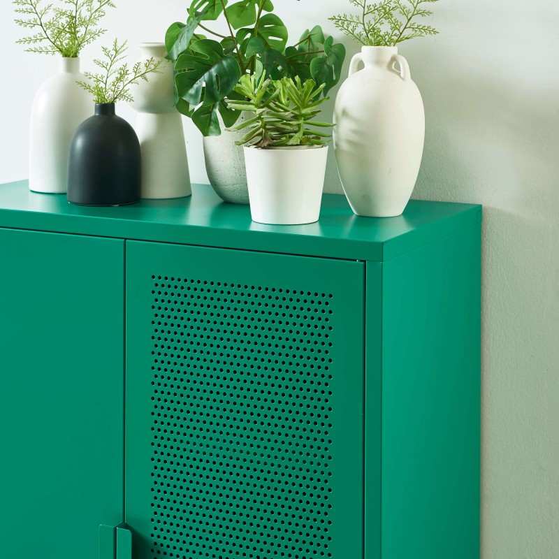PANTONE Emerald Metall-Sideboard H100cm