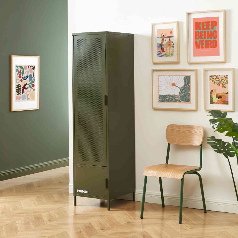 Appendiabiti PANTONE in metallo verde oliva h180cm