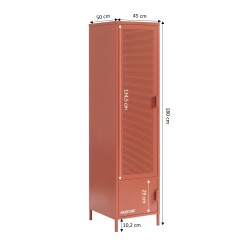 Armadio PANTONE, metallo terracotta, h180cm