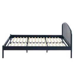 Letto PANTONE 140x190 in metallo blu notte con rete inclusa