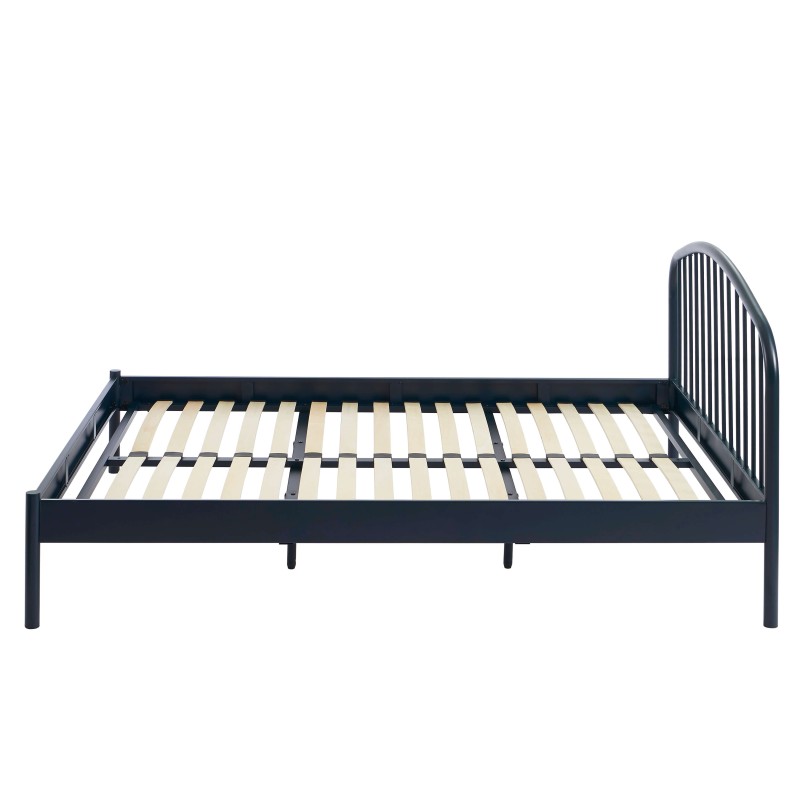 Letto PANTONE 140x190 in metallo blu notte con rete inclusa