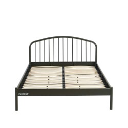 Letto PANTONE 140x190 in metallo verde oliva con rete inclusa