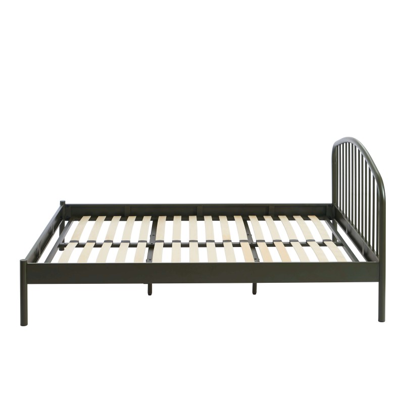 Letto PANTONE 140x190 in metallo verde oliva con rete inclusa