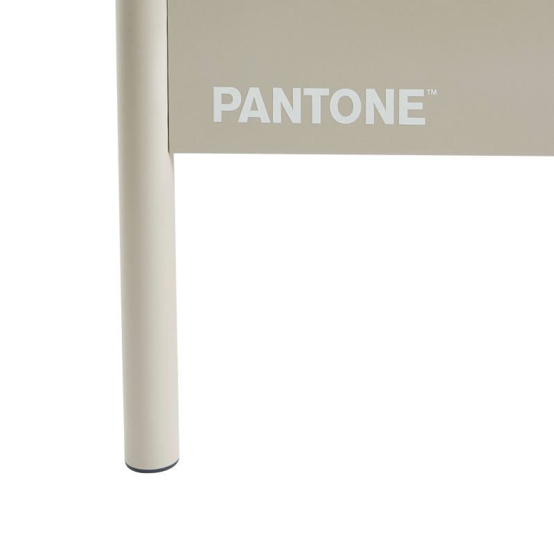 Letto PANTONE 140x190 in metallo beige sabbia con rete inclusa