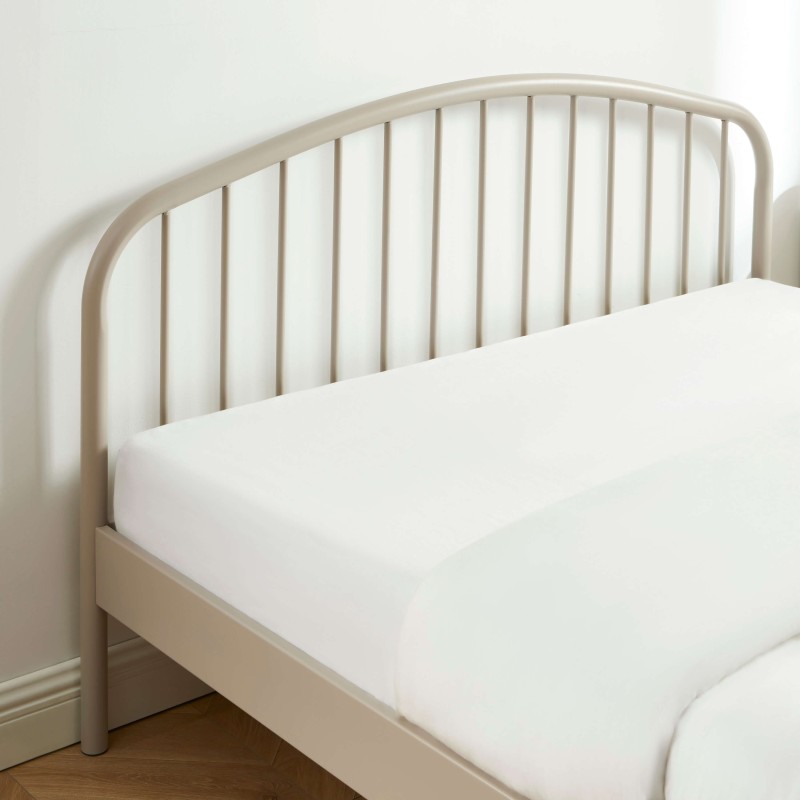 Letto PANTONE 140x190 in metallo tortora con rete inclusa