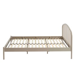 Letto PANTONE 140x190 in metallo tortora con rete inclusa