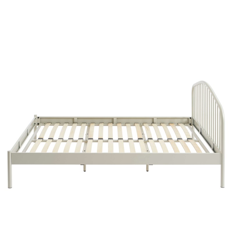 Letto PANTONE 160x200 in metallo color sabbia beige con rete inclusa