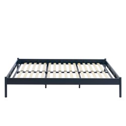 Letto PANTONE 140x190 in metallo blu notte con rete inclusa