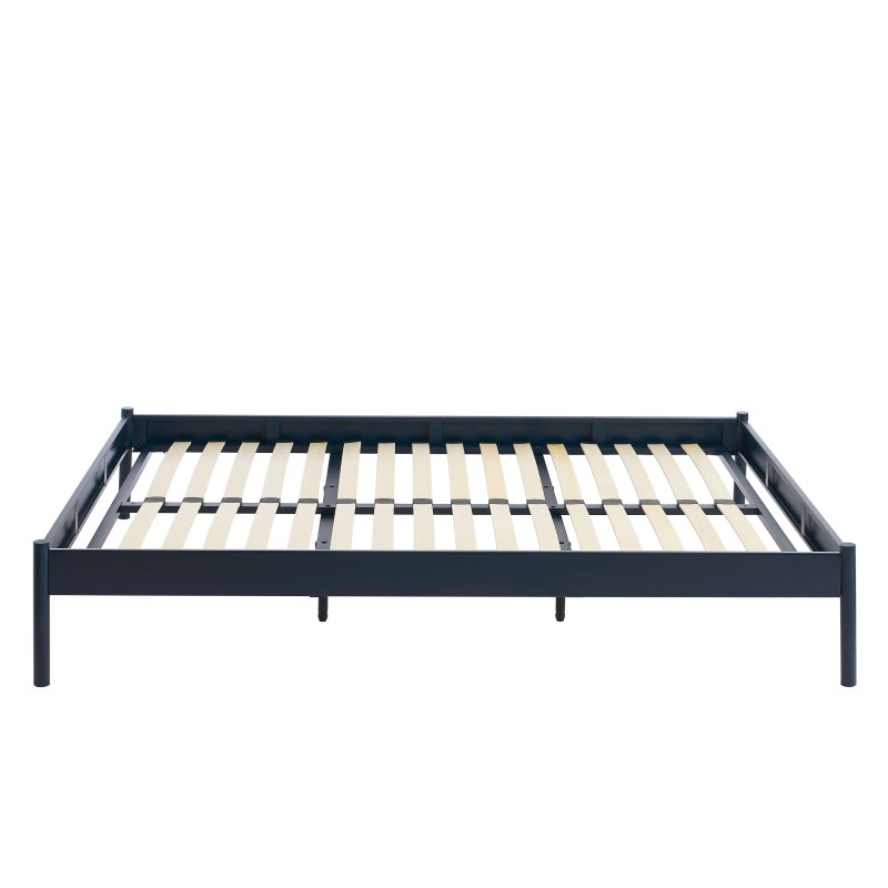 Letto PANTONE 140x190 in metallo blu notte con rete inclusa