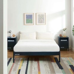 Letto PANTONE 140x190 in metallo blu notte con rete inclusa