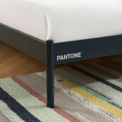 Letto PANTONE 140x190 in metallo blu notte con rete inclusa