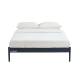 Letto PANTONE 140x190 in metallo blu notte con rete inclusa