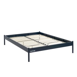 Letto PANTONE 140x190 in metallo blu notte con rete inclusa