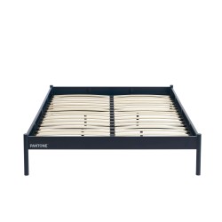Letto PANTONE 140x190 in metallo blu notte con rete inclusa