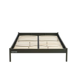 Letto PANTONE 140x190 in metallo verde oliva con rete inclusa