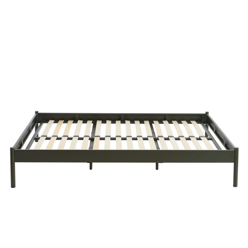 Letto PANTONE 140x190 in metallo verde oliva con rete inclusa