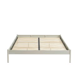 Letto PANTONE 140x190 in metallo beige sabbia con rete inclusa