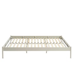 Letto PANTONE 140x190 in metallo beige sabbia con rete inclusa