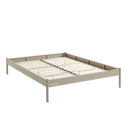 Letto PANTONE 140x190 in metallo color tortora con rete inclusa