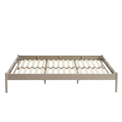 Letto PANTONE 140x190 in metallo color tortora con rete inclusa