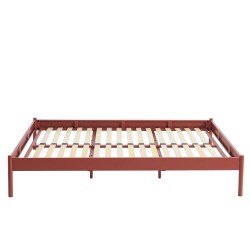 Letto PANTONE 140x190 in metallo terracotta con rete inclusa