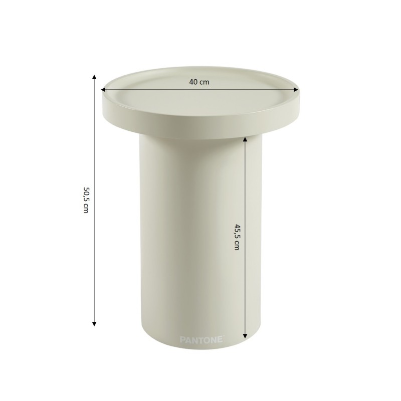 Table d'appoint PANTONE finition laquée mate beige sable 40cm