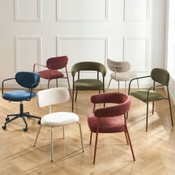 PANTONE Bürostuhl aus mitternachtsblauem Stoff mit Rollen