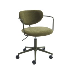 PANTONE Bürostuhl aus olivgrünem Stoff mit Rollen