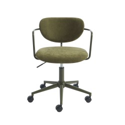 PANTONE Bürostuhl aus olivgrünem Stoff mit Rollen