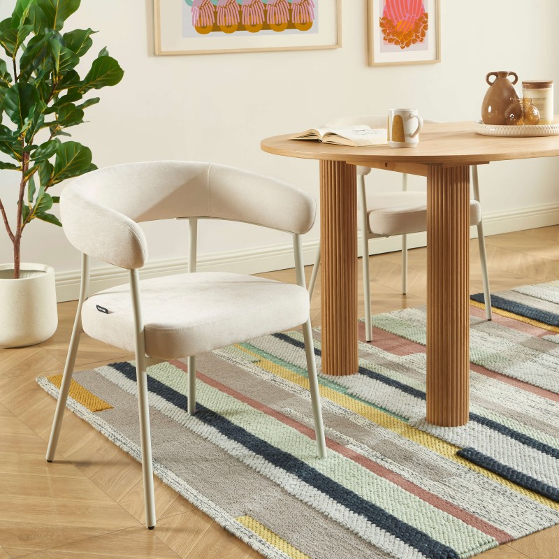 Set aus 2 PANTONE-Stühlen aus Stoff mit sandfarbenen Metallbeinen