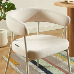 Set aus 2 PANTONE-Stühlen aus Stoff mit sandfarbenen Metallbeinen