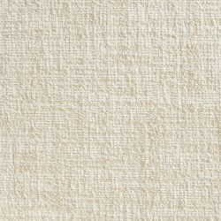 Lot de 2 chaises SERENA tissu chenille écru et pieds métal marron