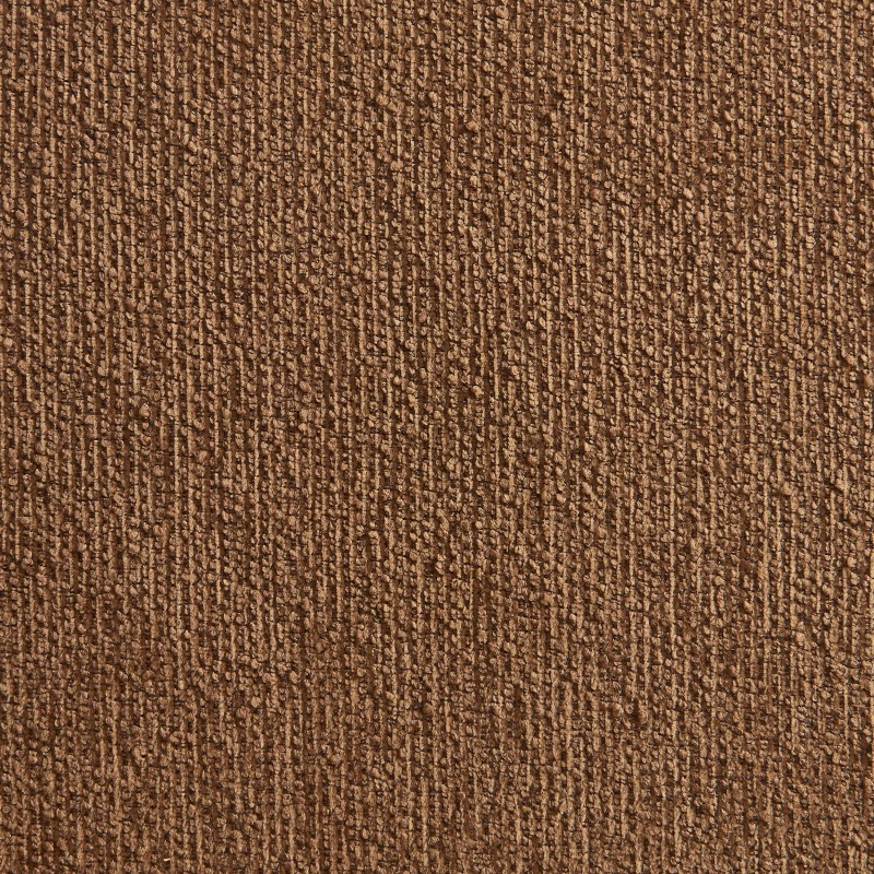 Set mit 2 SERENA Stühlen aus braunem Chenille-Stoff mit braunen Metallbeinen