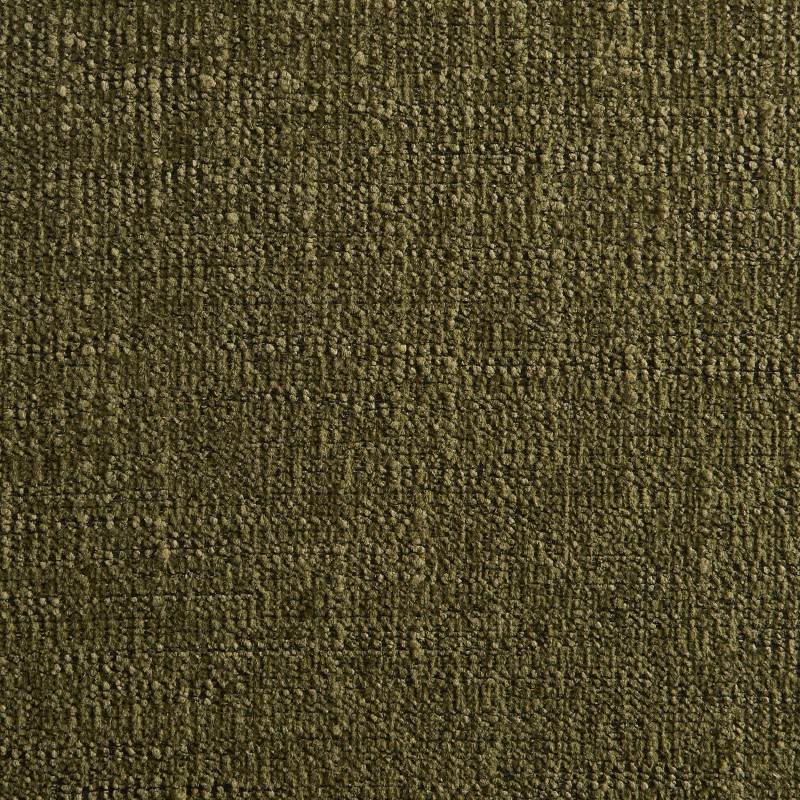 Lot de 2 chaises SERENA tissu chenille vert et pieds métal marron