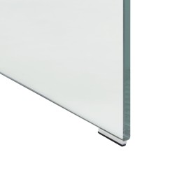 Lot de 2 tables de chevet GINZA verre trempé transparent