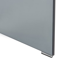 Set di 2 comodini GINZA in vetro temperato nero