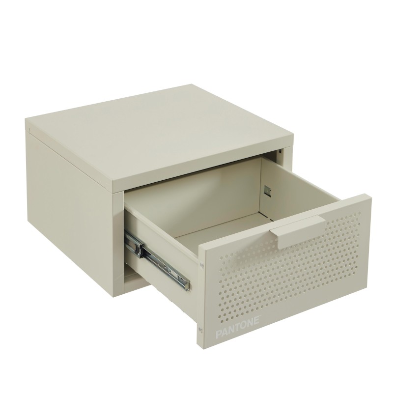 Comodino da parete PANTONE in metallo beige sabbia 40 cm