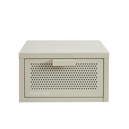 Comodino da parete PANTONE in metallo beige sabbia 40 cm