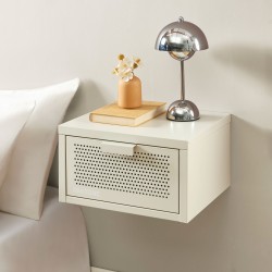 Comodino da parete PANTONE in metallo beige sabbia 40 cm