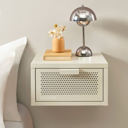 Comodino da parete PANTONE in metallo beige sabbia 40 cm