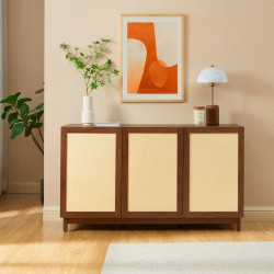 Buffet HARIA effet noyer