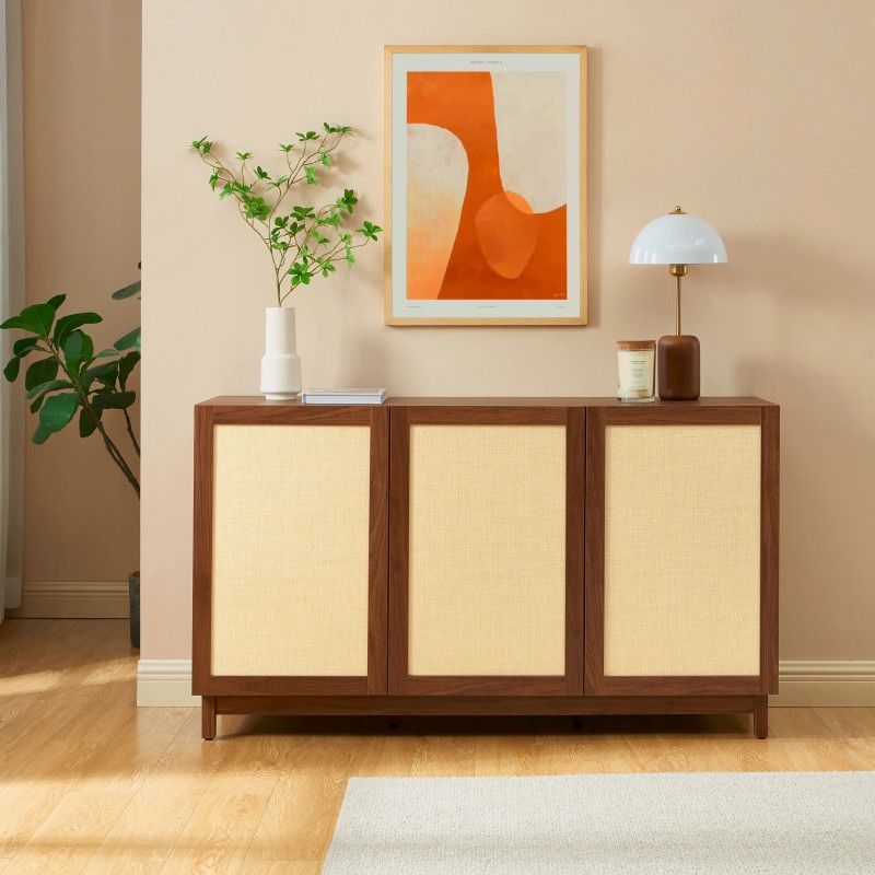 Buffet HARIA effet noyer