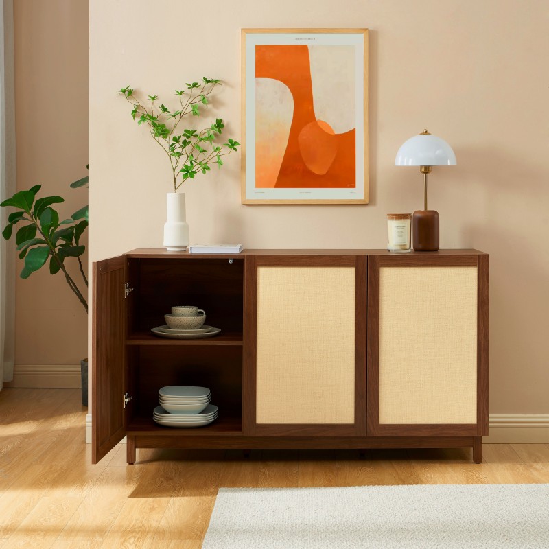 Buffet HARIA effet noyer