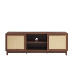 TV-Möbel HARIA in Nussbaum- und Rattanoptik 150 cm