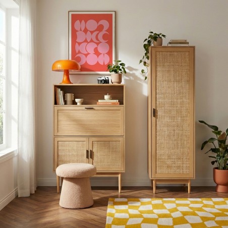 Sekretär AMANA Rohrgeflecht Rattan L90 cm