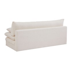 Banquette convertible KIARA 3 places tissu bouclette beige