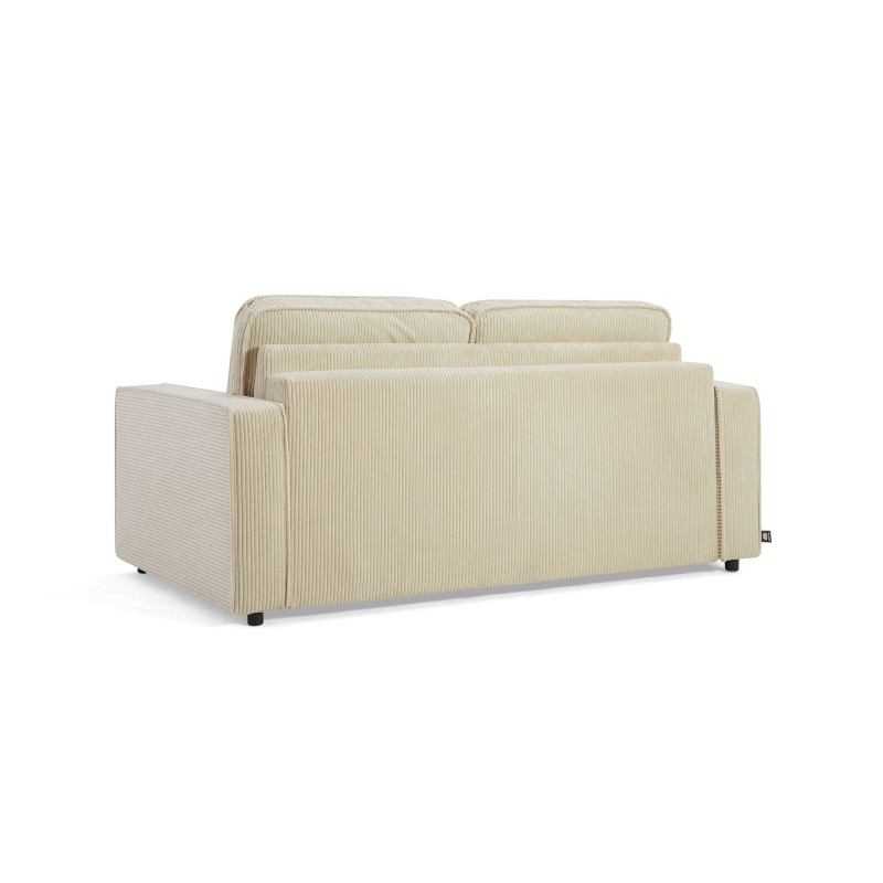 Divano letto convertibile express ROYAL a 3 posti in velluto a coste beige