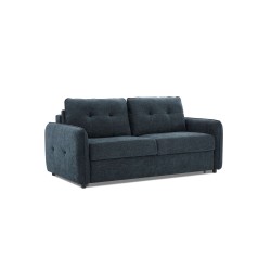 Divano letto express IMPA 3 posti in tessuto ciniglia blu petrolio